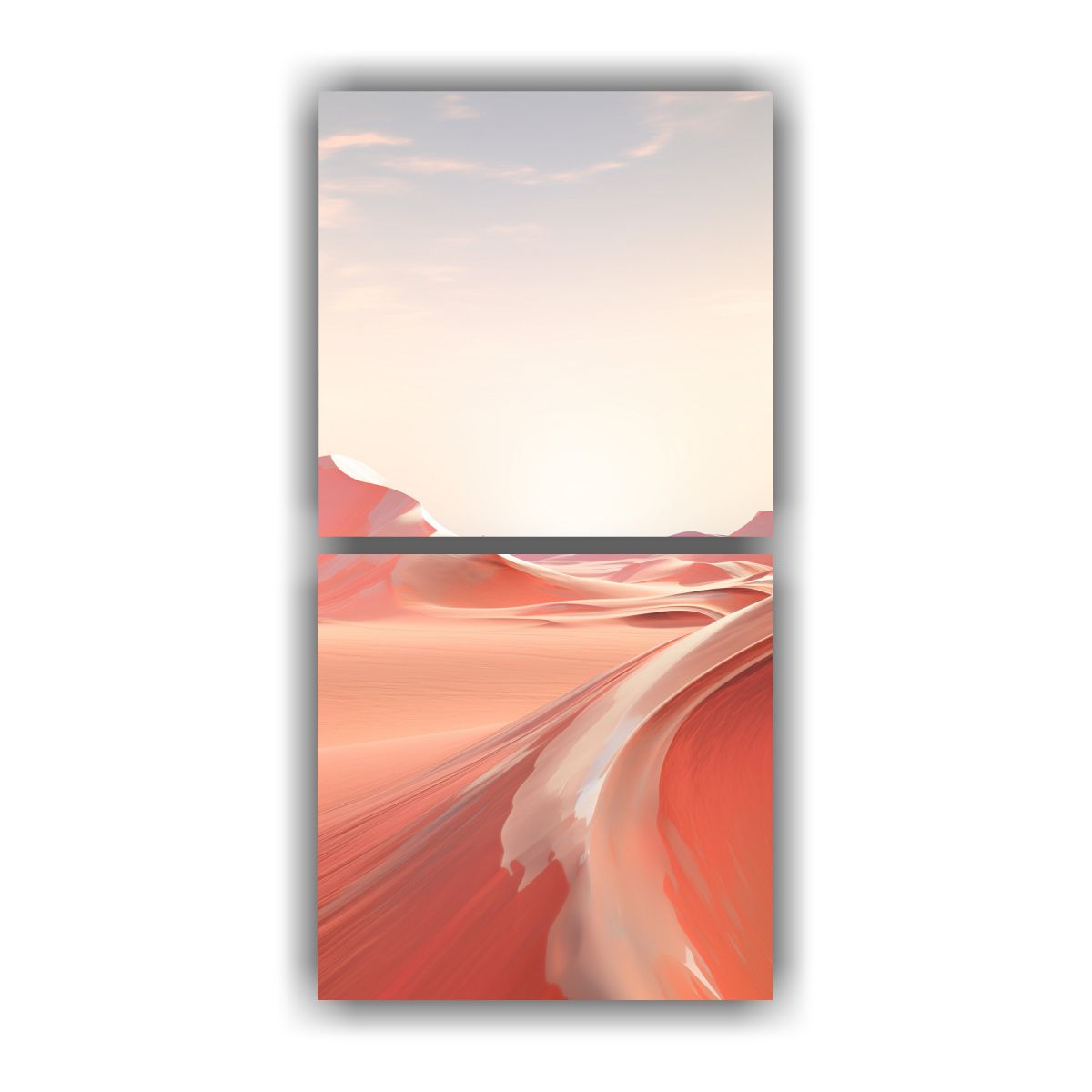 GENERICO - Pinturas Abstractas Mirage En Paisaje Desértico 40x80 Cm