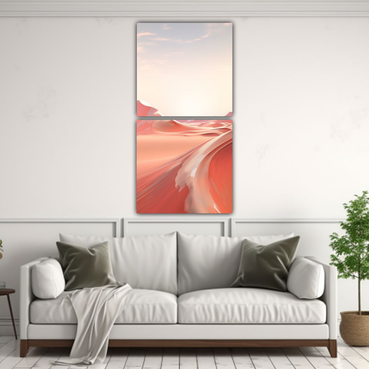 GENERICO - Pinturas Abstractas Mirage En Paisaje Desértico 40x80 Cm