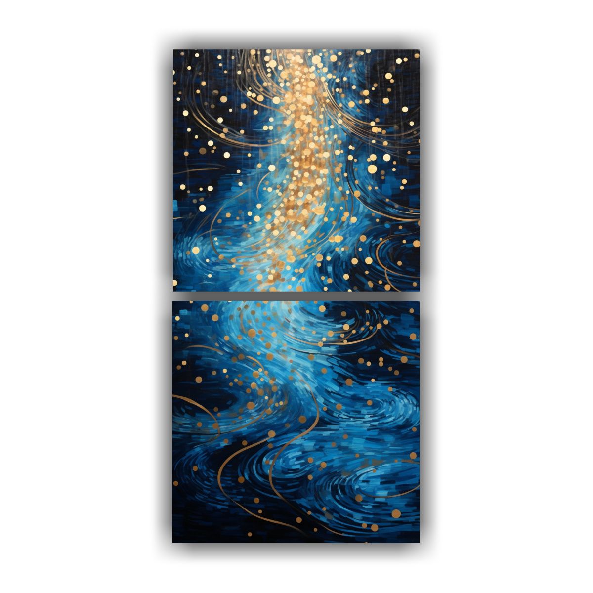 GENERICO - Cuadros Impresos En Estilo Puntillismo Luminoso 40x80 Cm