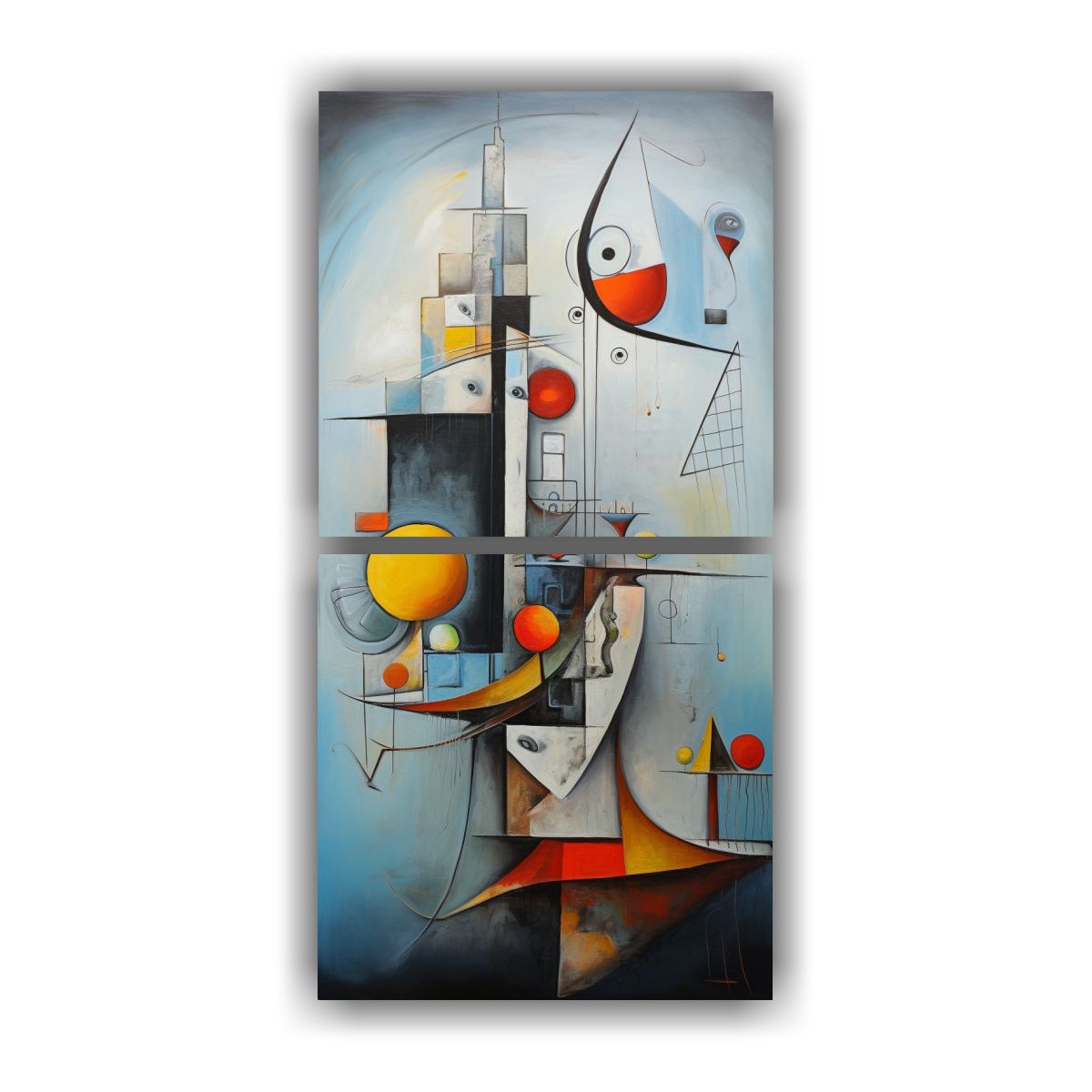 GENERICO - Artes Calidos Reflejo Cuadro Abstracto Para 50x100 Cm