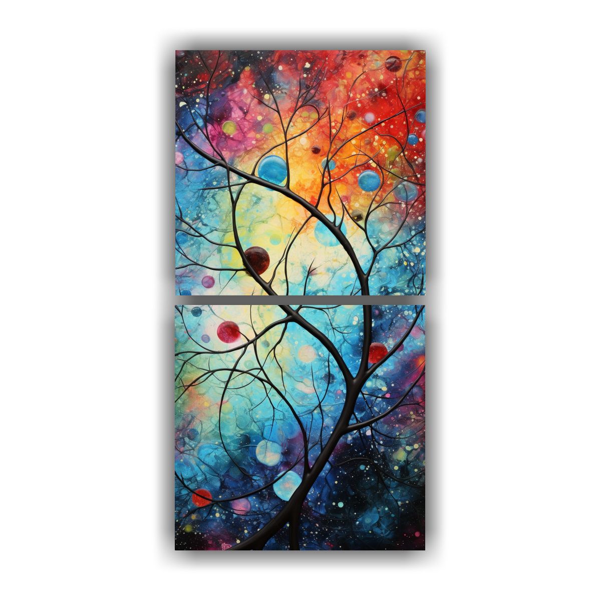 GENERICO - Pintura Decorativa Con Estilo Jackson Pollock De 60x120 Cm