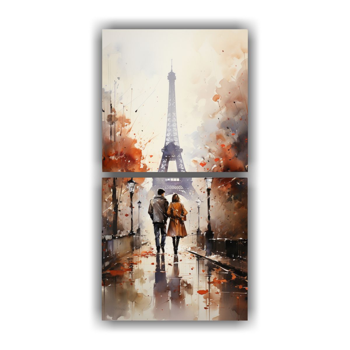 GENERICO - Pintura Decorativa Juvenil Pareja Joven 40x80 Cm