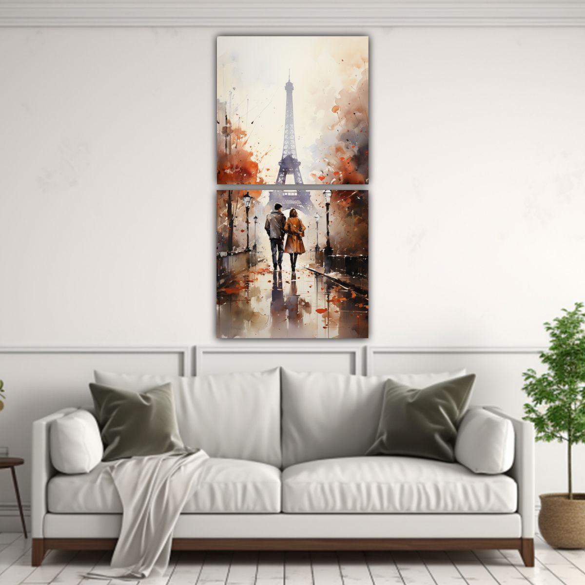 GENERICO - Pintura Decorativa Juvenil Pareja Joven 40x80 Cm