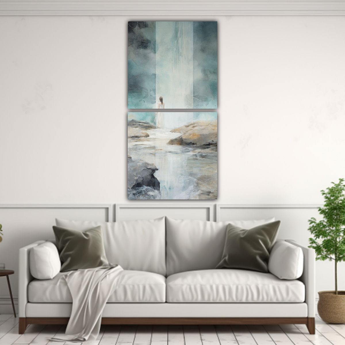 GENERICO - Pintura Original De Alta Calidad Con Acuarela 60x120 Cm