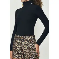 COLCCI - Blusa Canelada Slim de Manga Larga