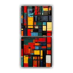 GENERICO - Pinturas Decorativas Con Patrones Abstractos En 20x40 Cm