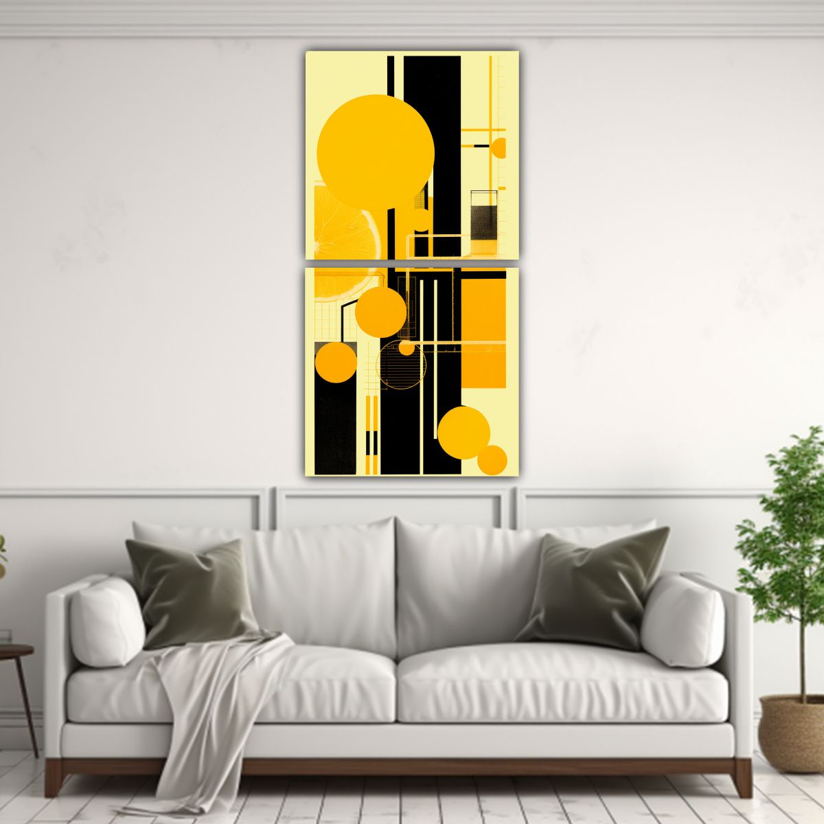 GENERICO - Cuadro Creativo De Espacio Simple Con Motivos 60x120 Cm