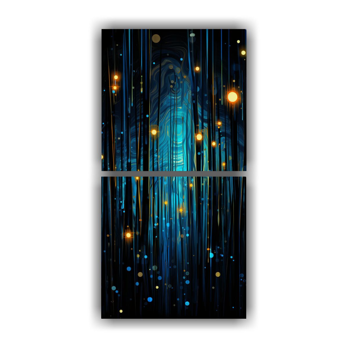 GENERICO - Pinturas Decorativas Urbanas De Dos Cuadros 50x100 Cm