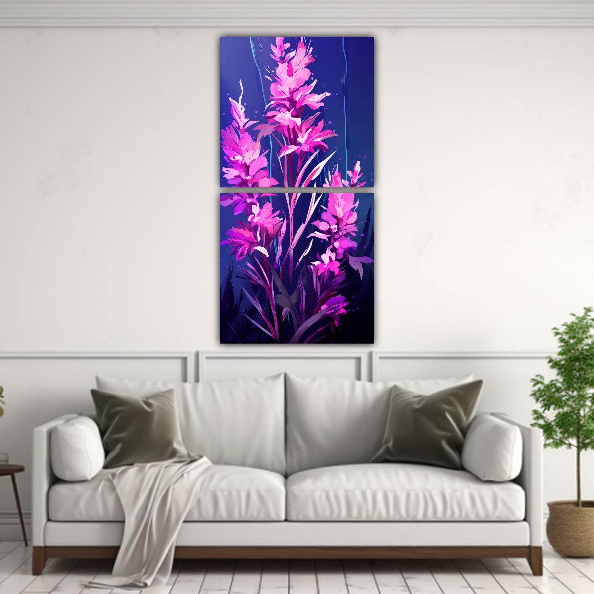 GENERICO - Cuadros Innovador Fireweed Herbs En Colores 60x120 Cm