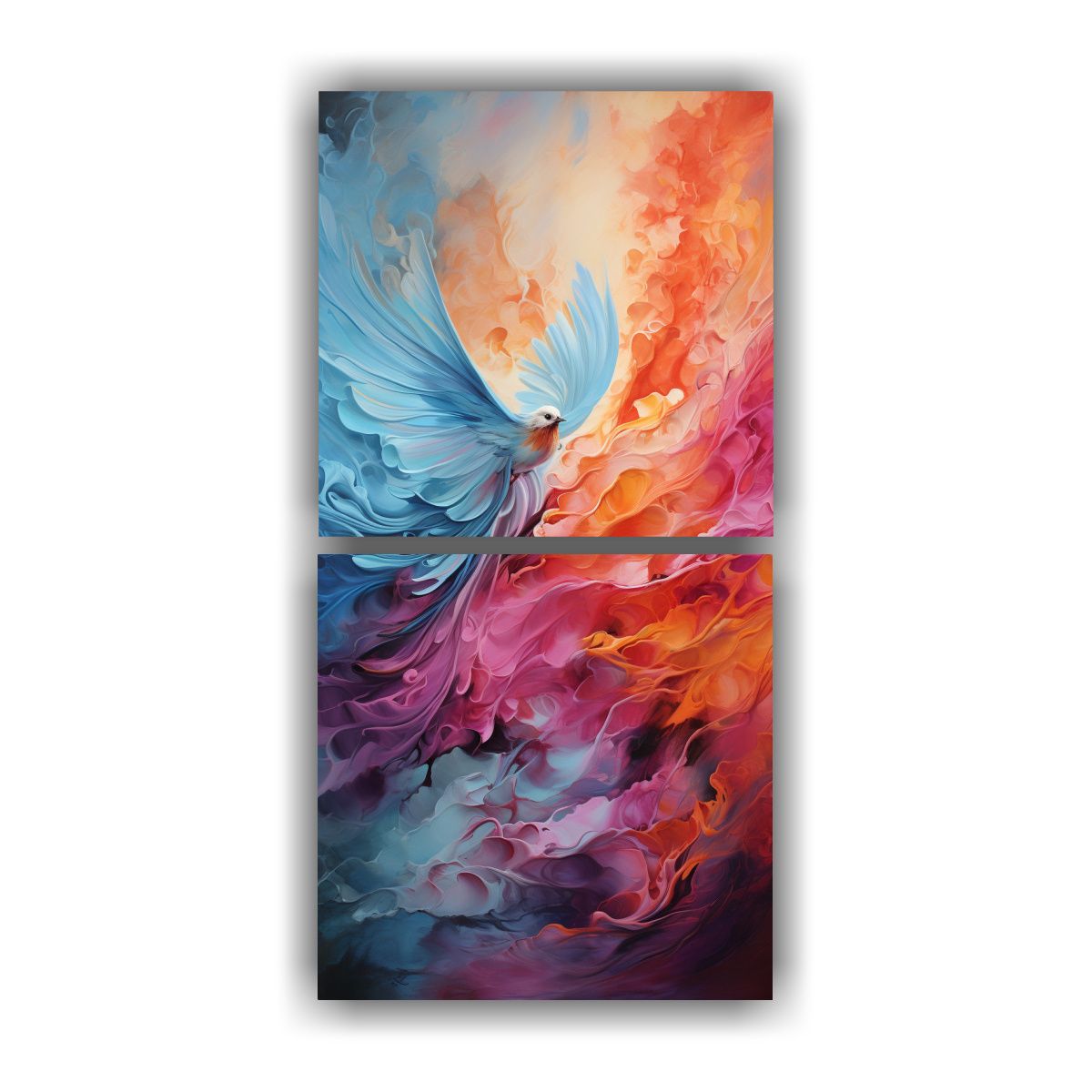 GENERICO - Cuadros Abstractos Coloridos Para Decoración De 20x40 Cm