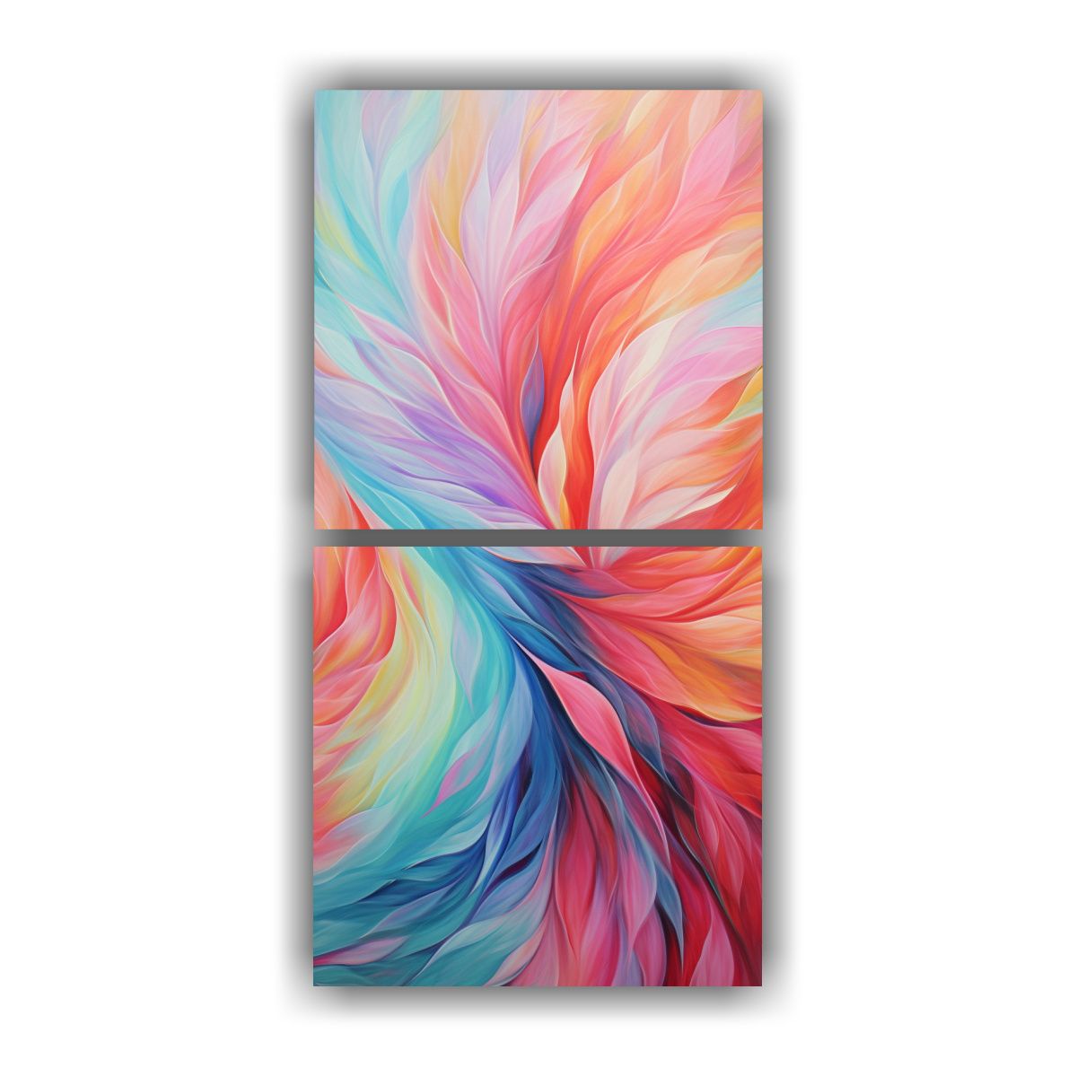 GENERICO - Set 2 Cuadros Verticales Duraderos Patrones 30x60 Cm