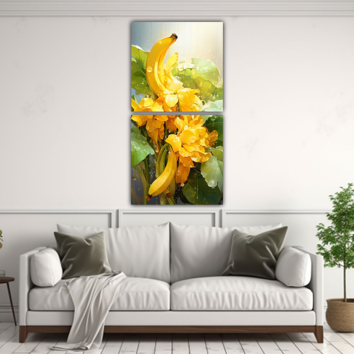 GENERICO - Artes De Pared Modernos Con Árbol De Plátano 20x40 Cm