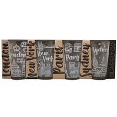GLASSO - Set 4 Vasos Vidrio City Collection