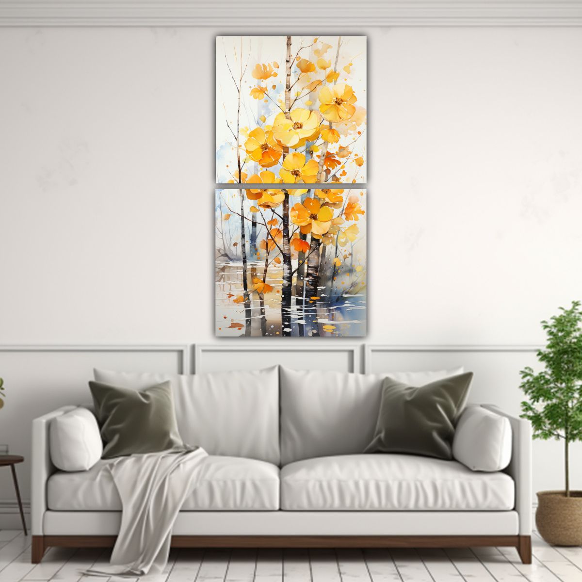 GENERICO - Pintura Abstracta En Lienzo De álamo Temblón 30x60 Cm