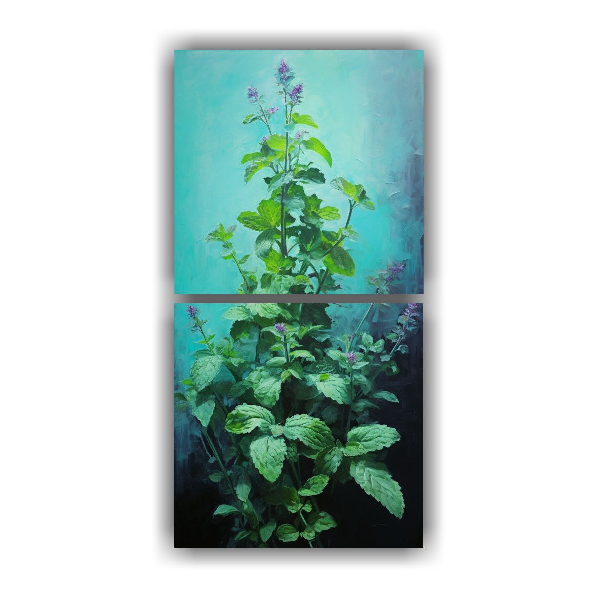 GENERICO - Conjunto De 2 Lienzos Abstracto Belleza Natural 20x40 Cm