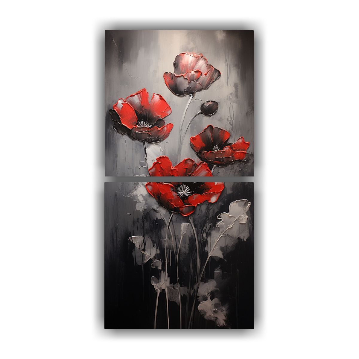 GENERICO - Pintura En Lienzo Dos Cuadros Movimiento 60x120 Cm