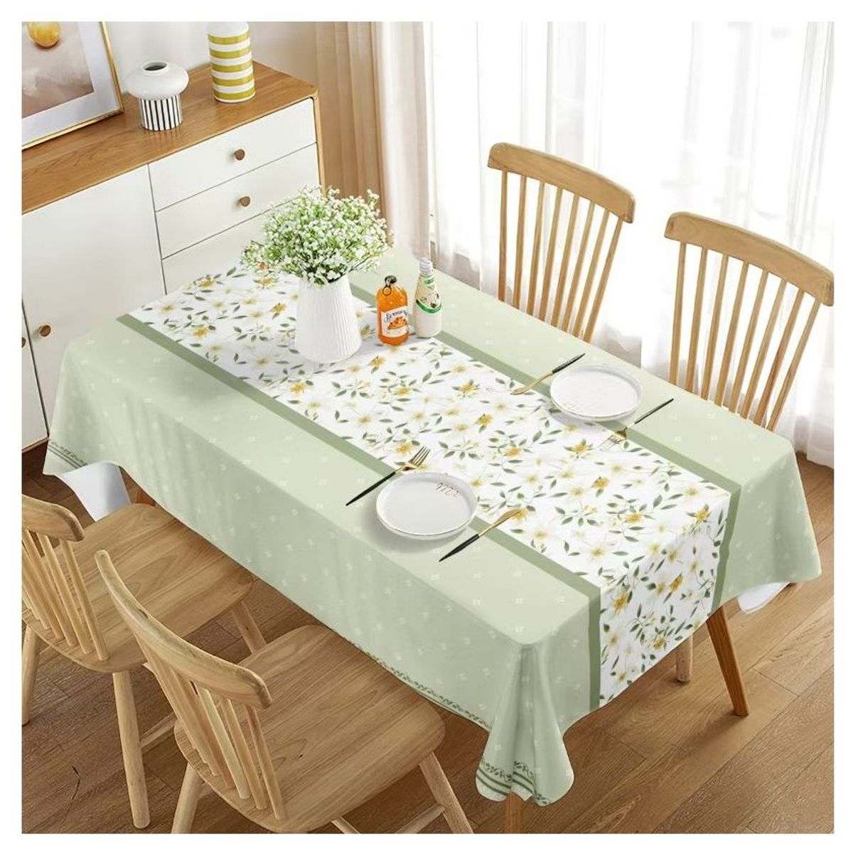 COMPRAPO - Mantel Antimanchas Mod. Flor de Limonero 140 X 220 Cm Rectangular