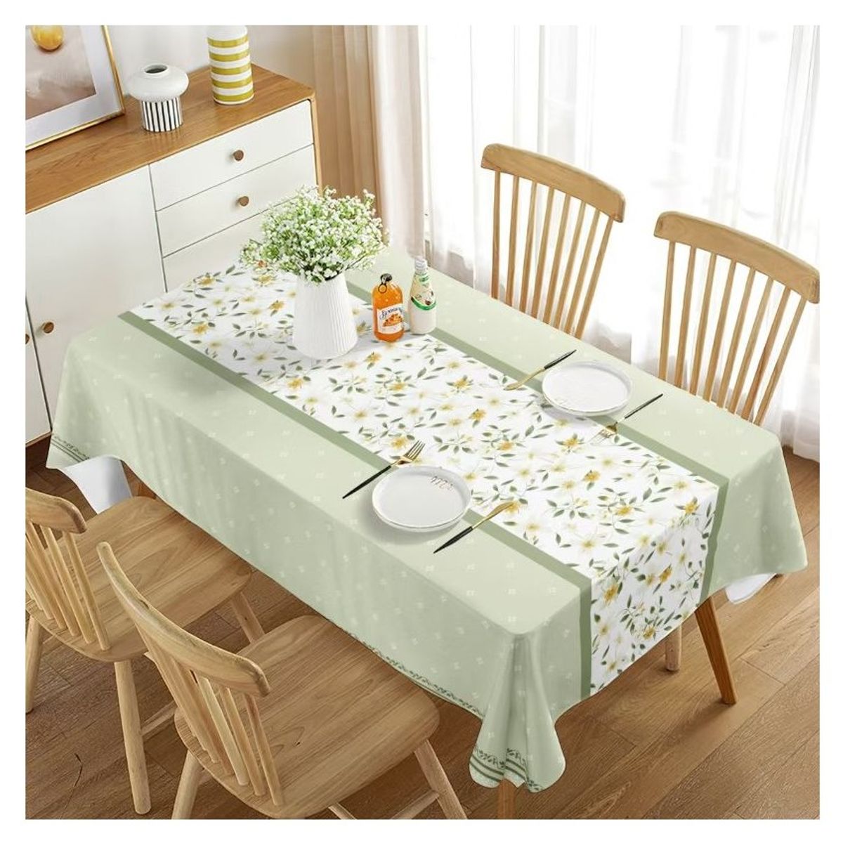 COMPRAPO - Mantel Antimanchas Mod. Flor de Limonero 140 X 220 Cm Rectangular