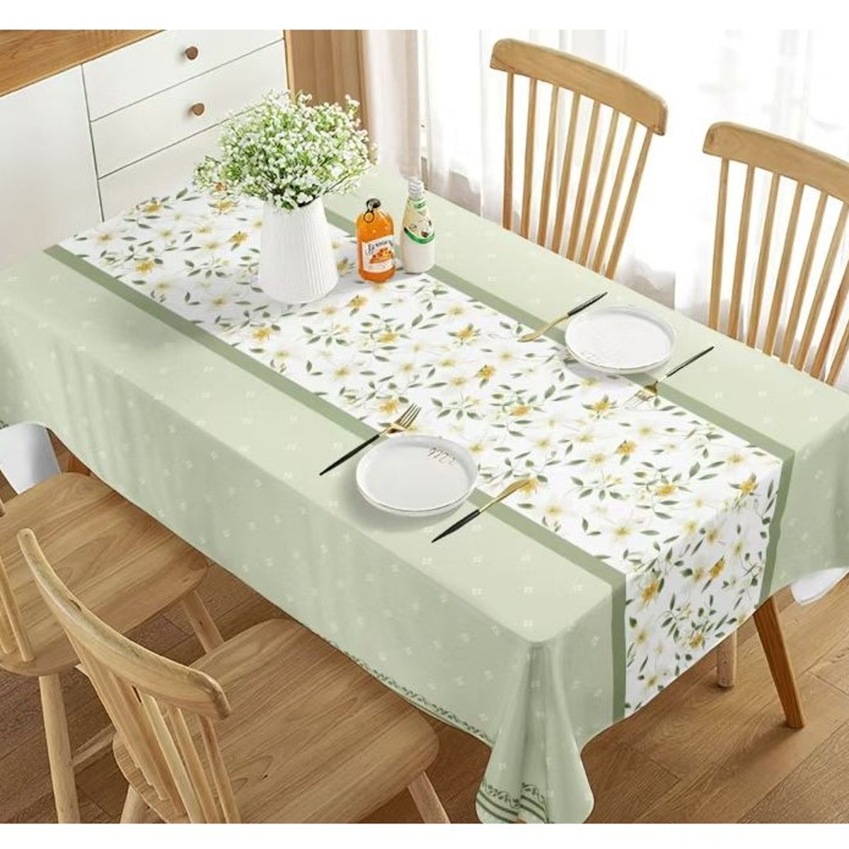 COMPRAPO - Mantel Antimanchas Mod. Flor de Limonero 140 X 220 Cm Rectangular