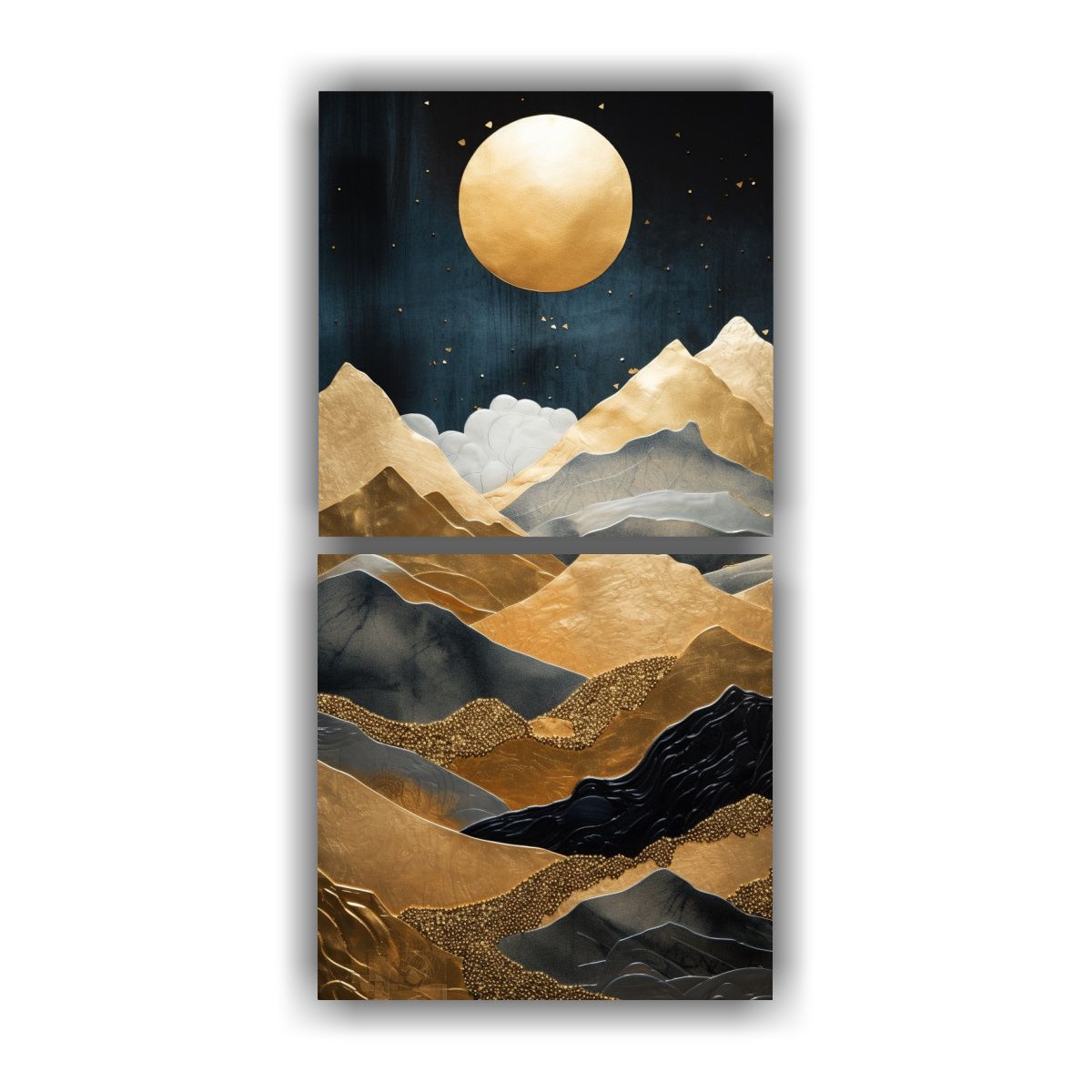 GENERICO - Pintura Decorativa Paisaje Con Montañas Y Cielo 50x100 Cm
