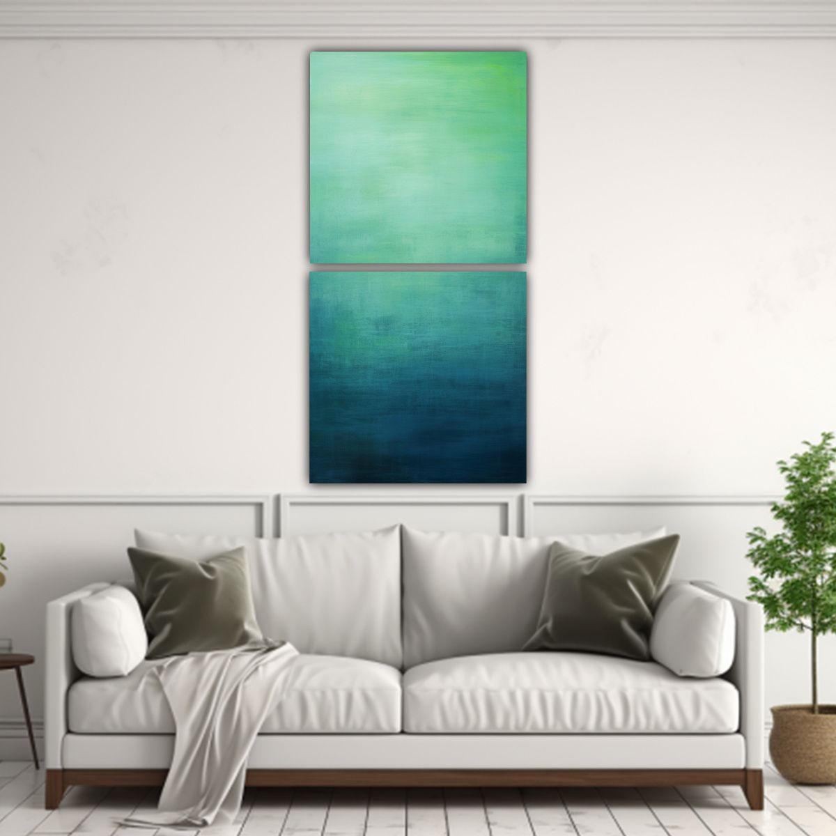 GENERICO - Pintura Estética De Dos Cuadros Inspirada En 20x40 Cm