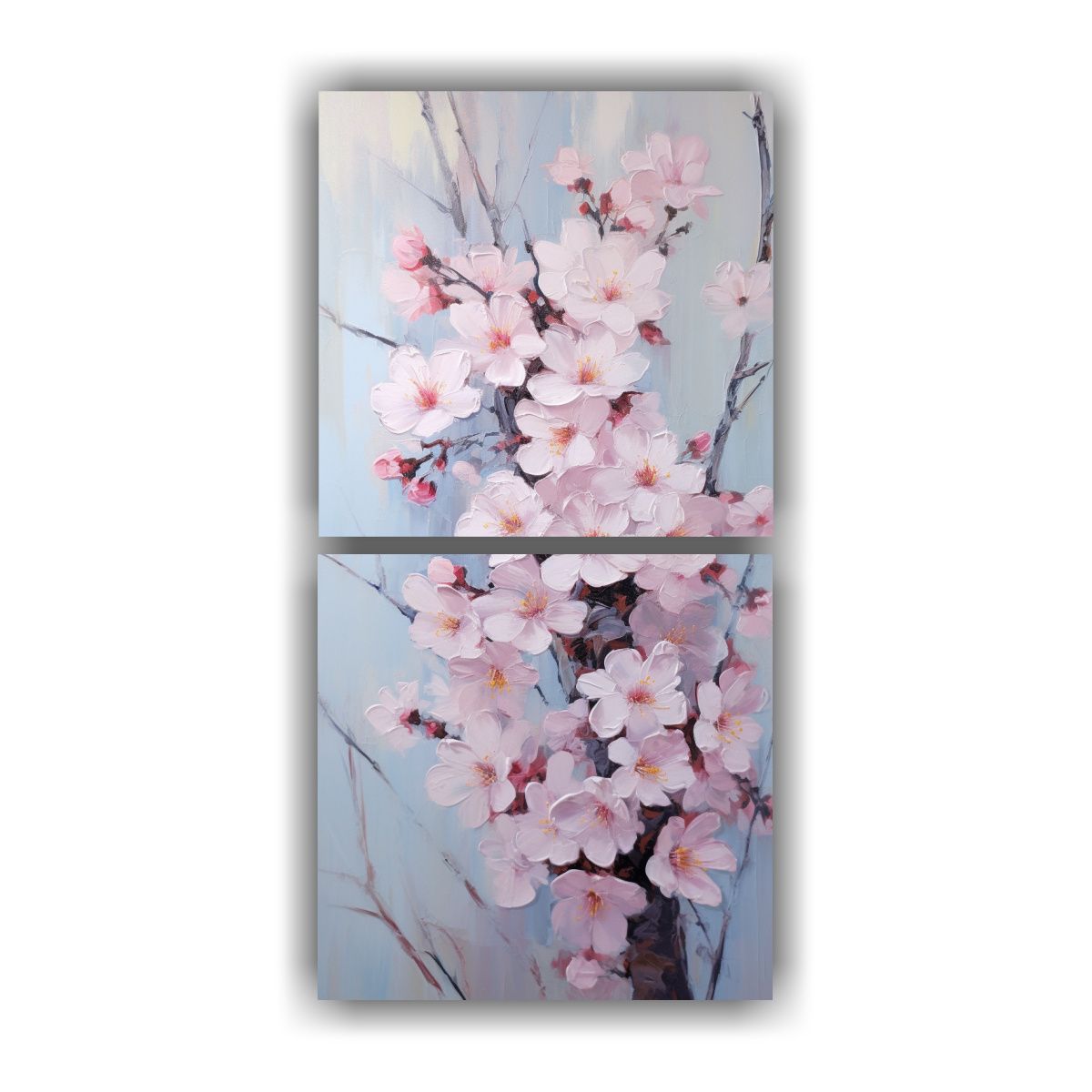GENERICO - Lienzos Para Oficina Pintura Rosa De Cerezos En 20x40 Cm