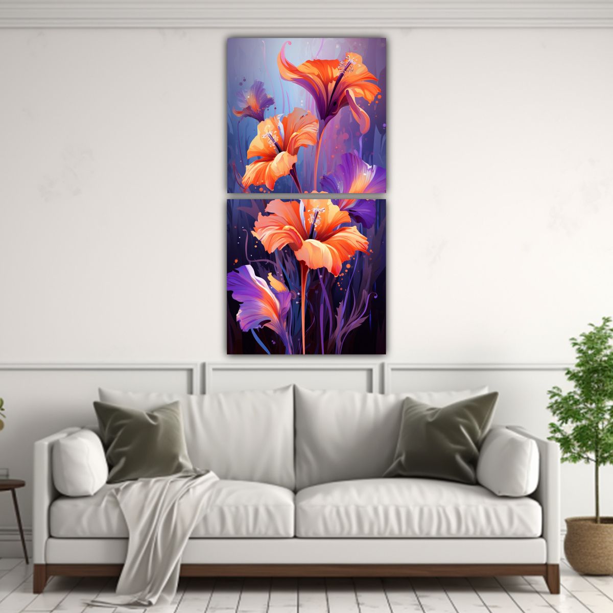 GENERICO - Juego De Telas En Bastidor Imagen Fantástico 60x120 Cm
