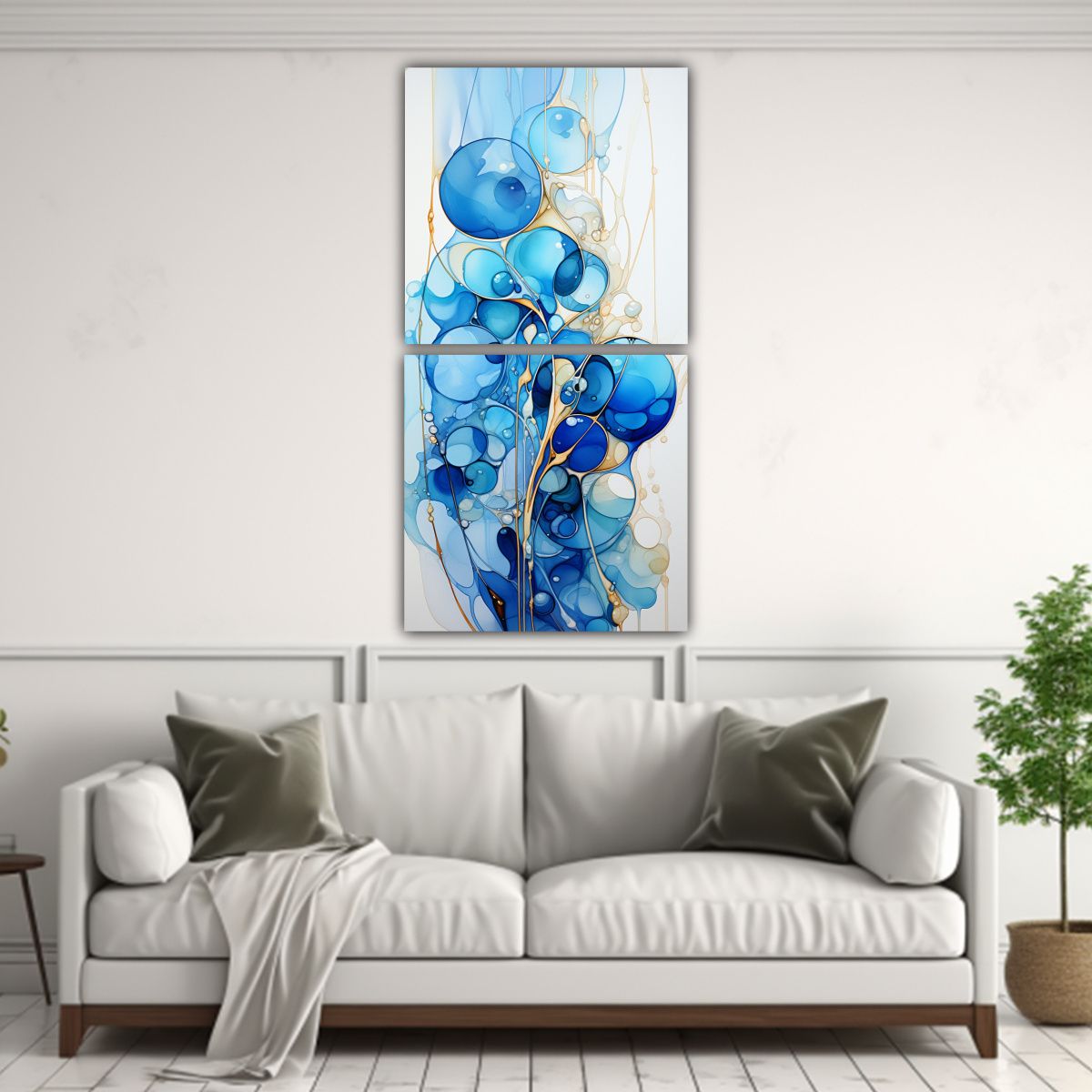 GENERICO - Cuadros Abstractos Verticales Alta Resolución 30x60 Cm