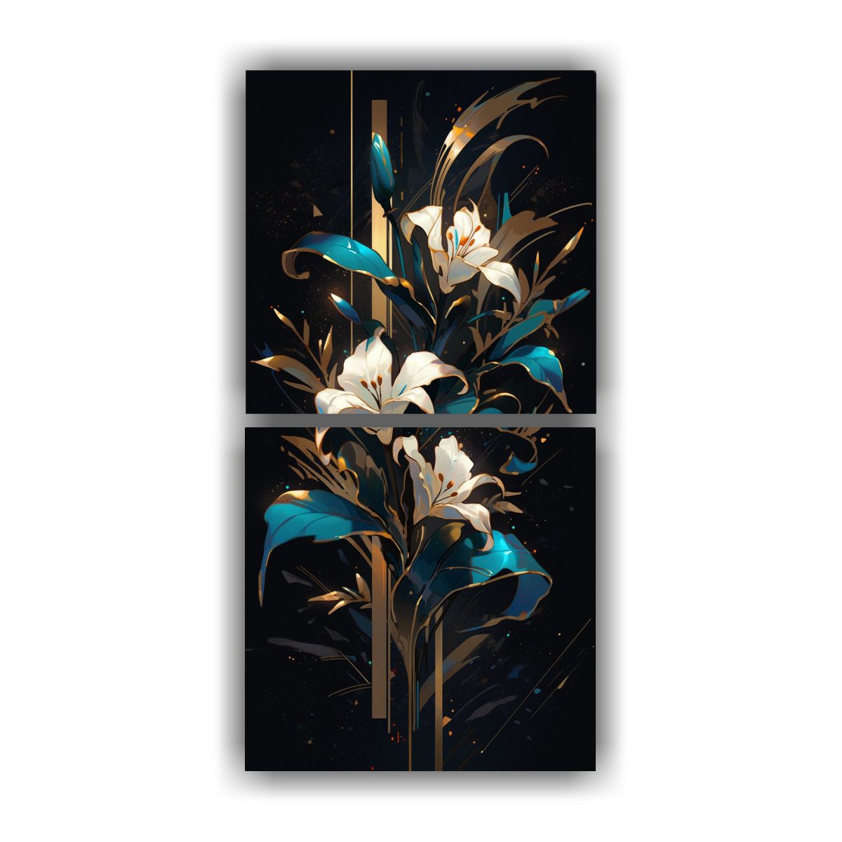 GENERICO - Dos Cuadros De Pared Expresión Armonía 30x60 Cm