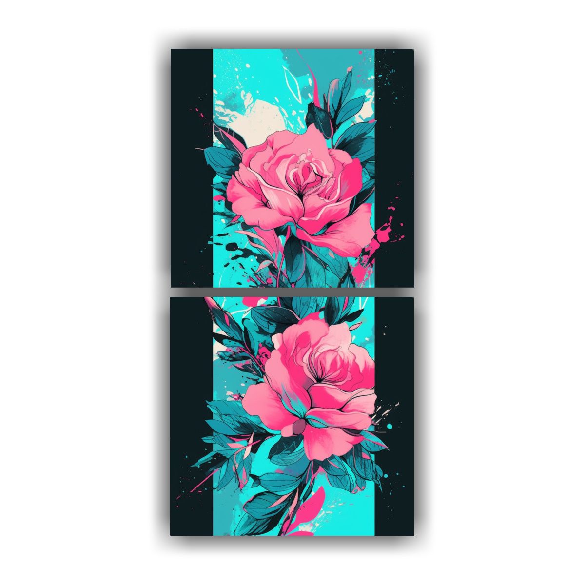 GENERICO - Pinturas Decorativas En Hermoso Bastidor Con Dos 20x40 Cm