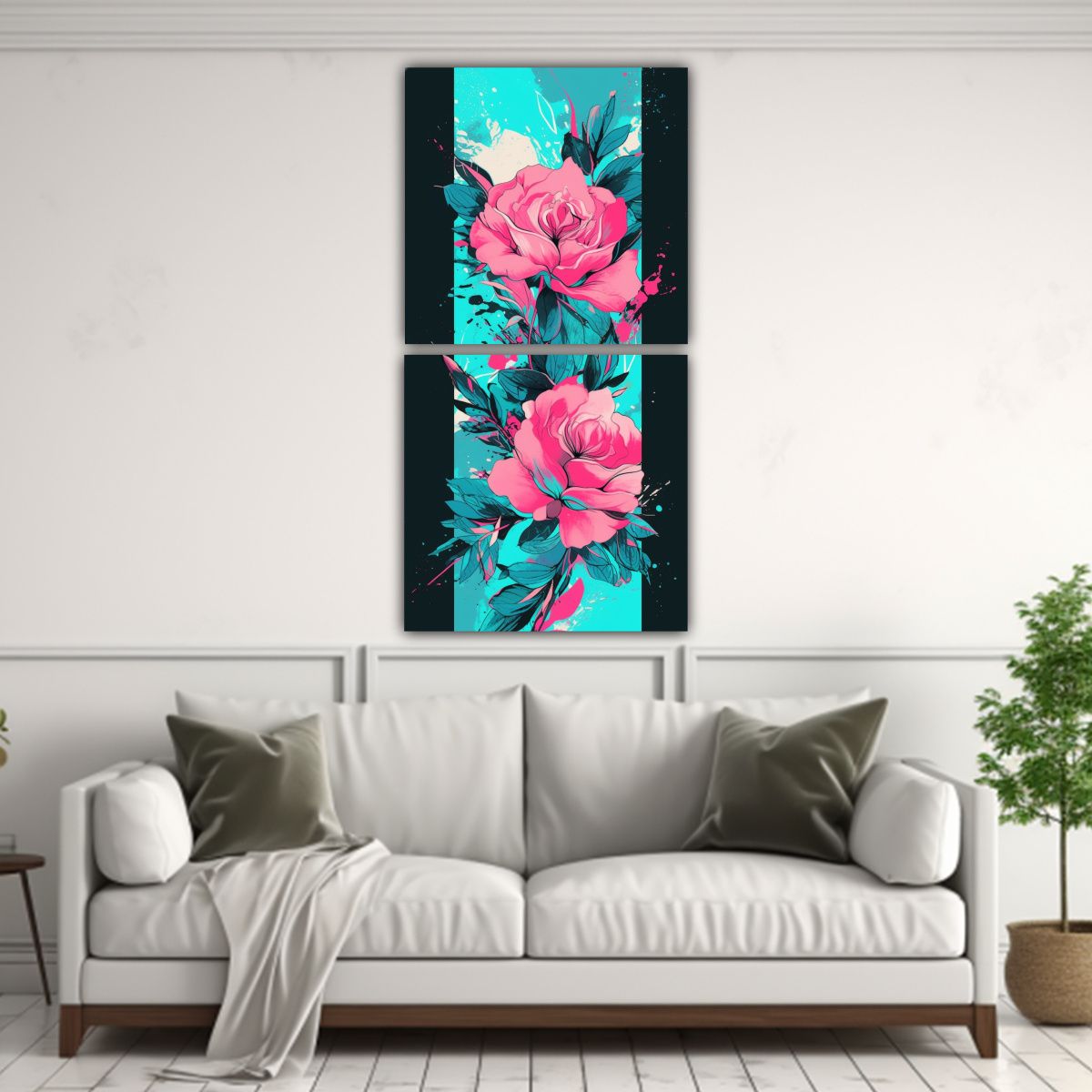 GENERICO - Pinturas Decorativas En Hermoso Bastidor Con Dos 20x40 Cm