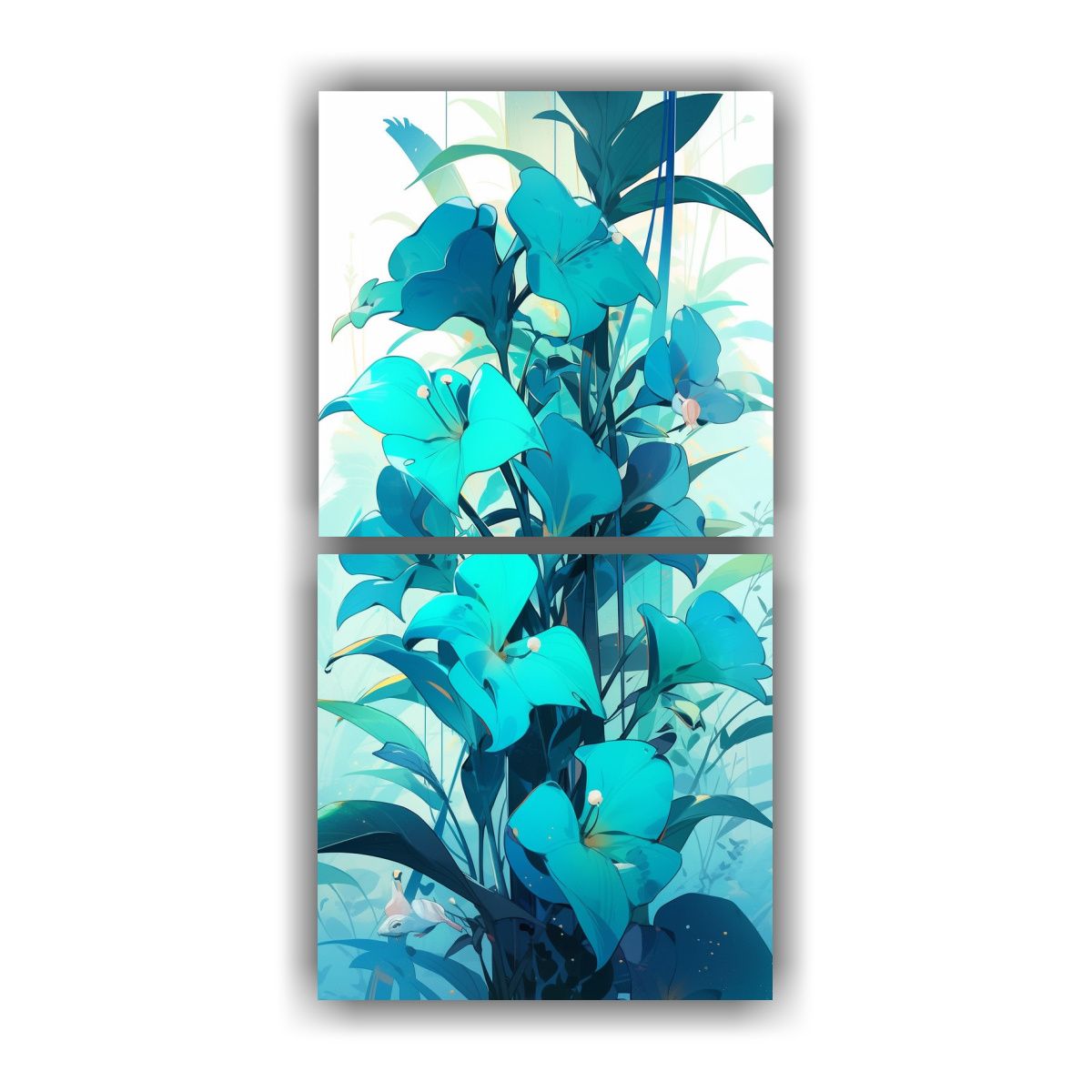 GENERICO - Arte De Pared Vertical Arte Urbano Turquesa 60x120 Cm