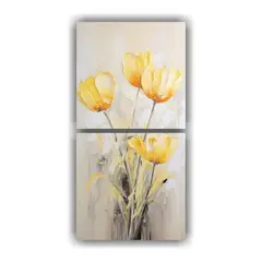 GENERICO - Cuadro De Cuadro De Comedor Con Tulipanes 50x100 Cm