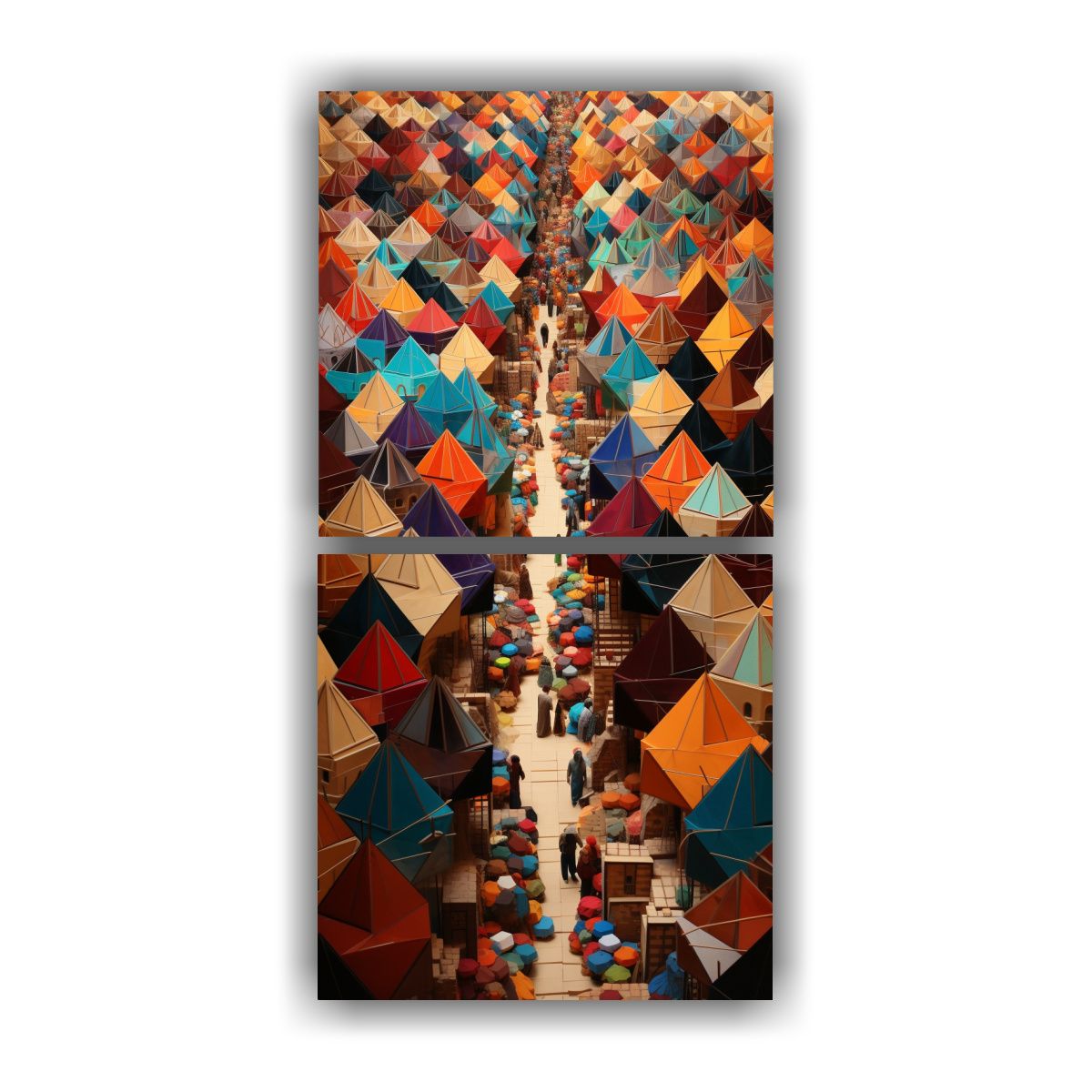 GENERICO - Pinturas Decorativas De Geometrías Abstractas En 20x40 Cm