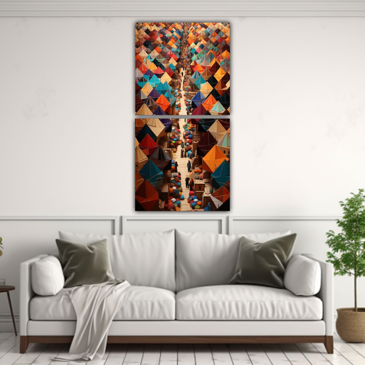 GENERICO - Pinturas Decorativas De Geometrías Abstractas En 20x40 Cm