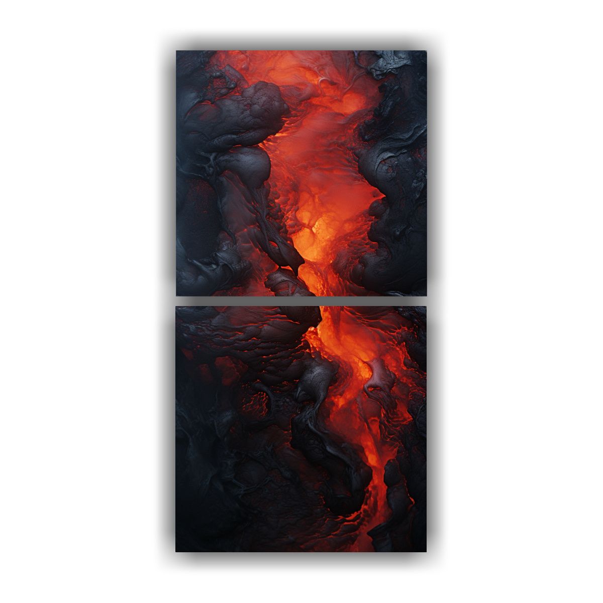 GENERICO - Pintura De Interiores Abstracta Lava Fundida 50x100 Cm