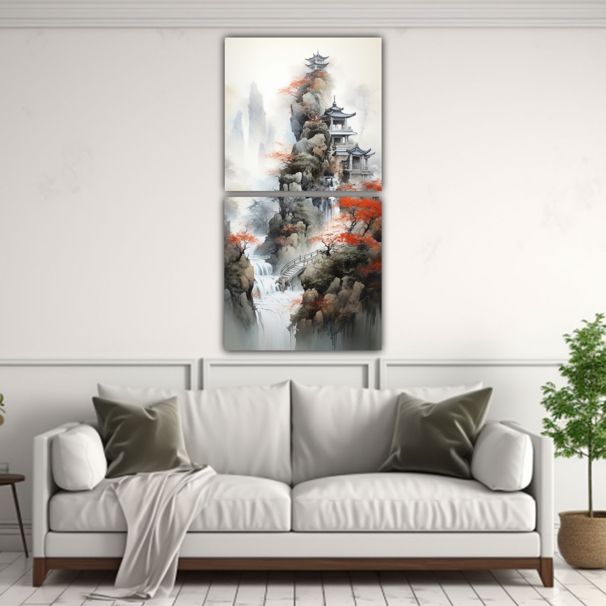 GENERICO - Artes Hermoso Bonito Acuarelas Paisajes 20x40 Cm