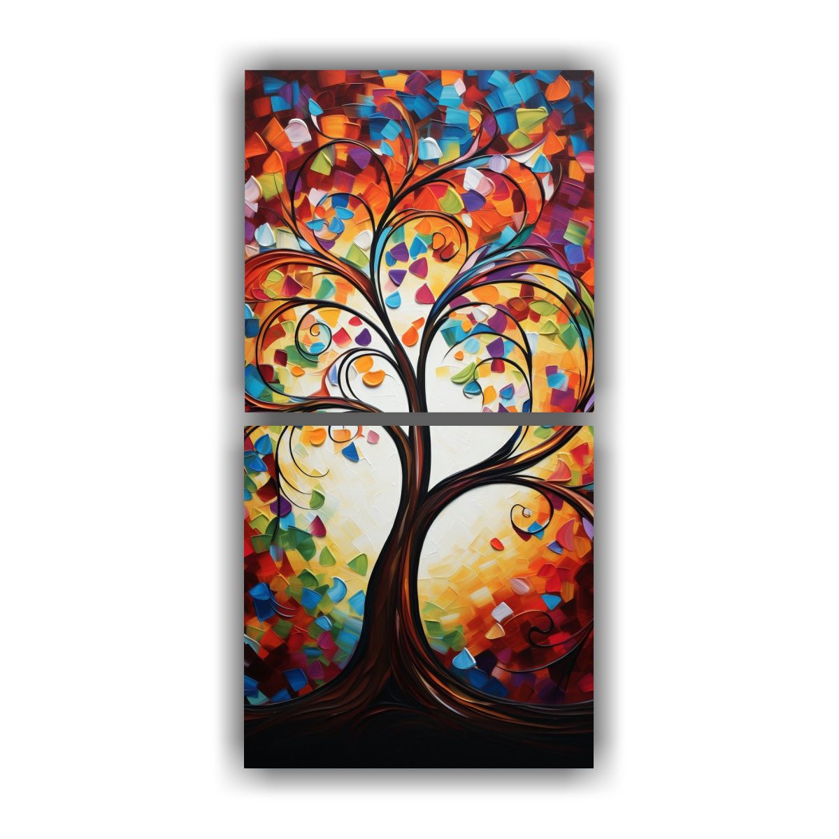 GENERICO - Cuadros Decorativos Abstractos Con Arbol 50x100 Cm