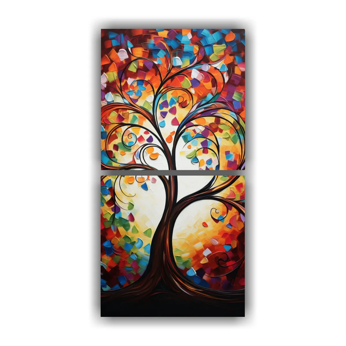 GENERICO - Cuadros Decorativos Abstractos Con Arbol 20x40 Cm