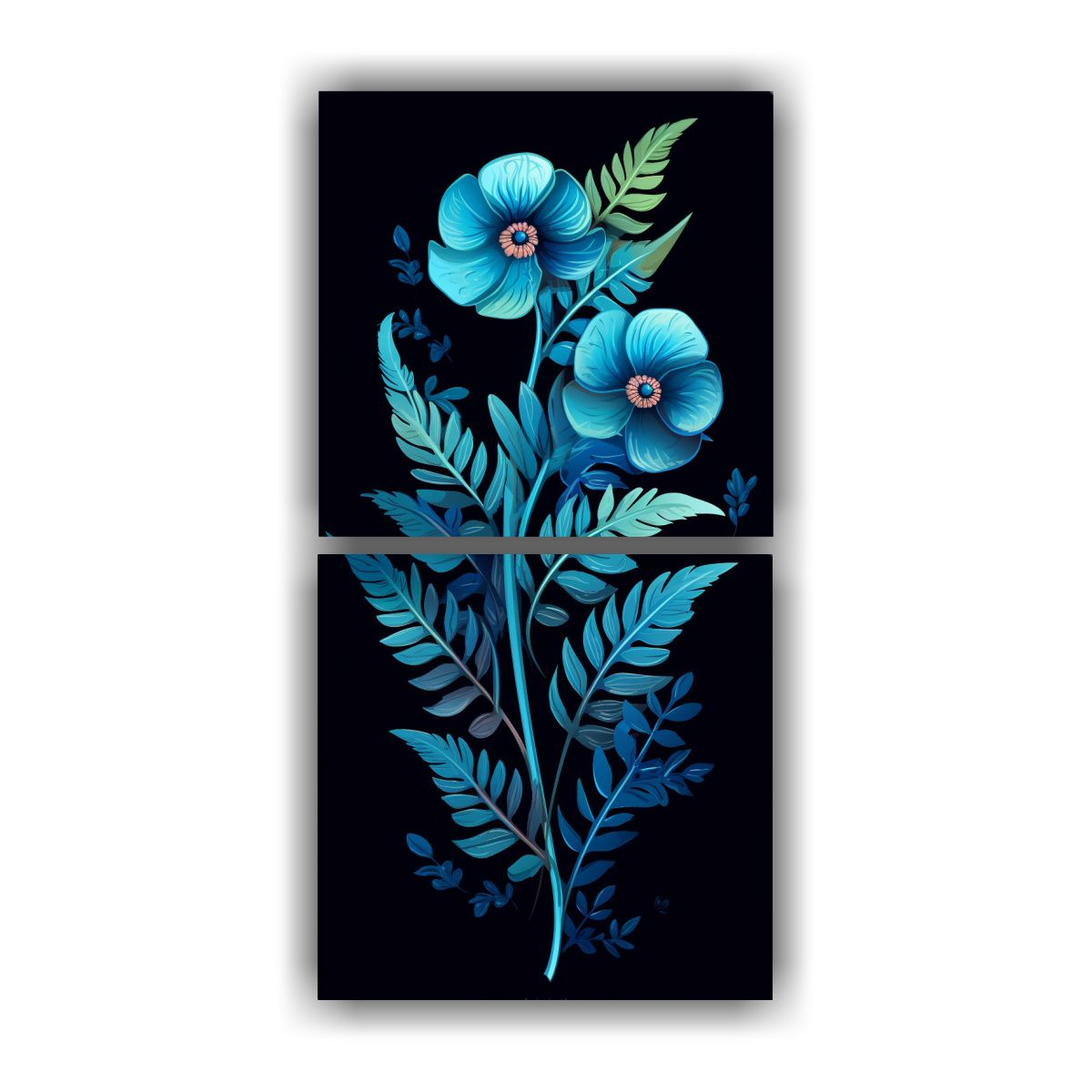 GENERICO - Cuadro Decorativo Vertical Creatividad Hojas De 20x40 Cm