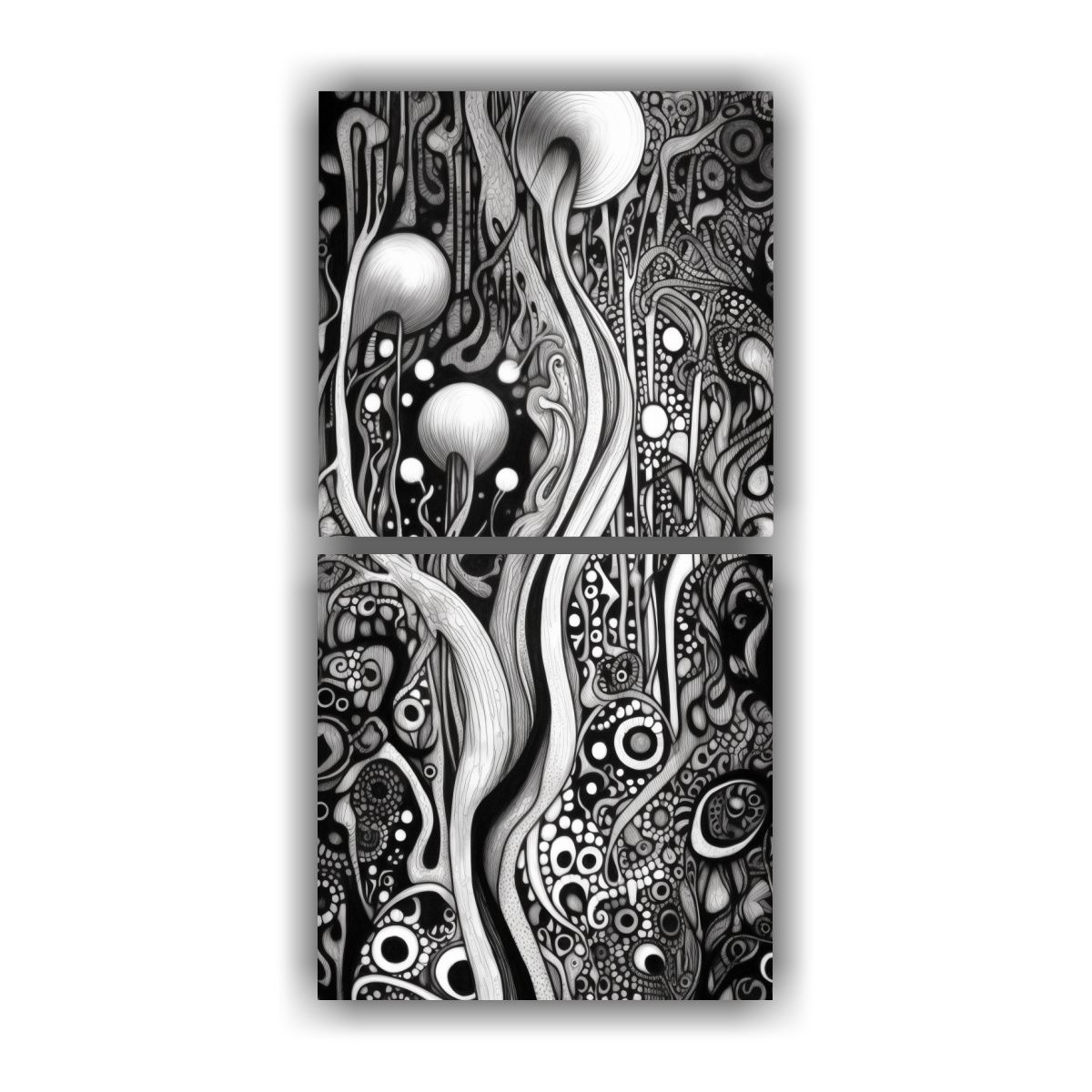 GENERICO - Pintura Decorativa Patrón Abstracto En Tinta 60x120 Cm