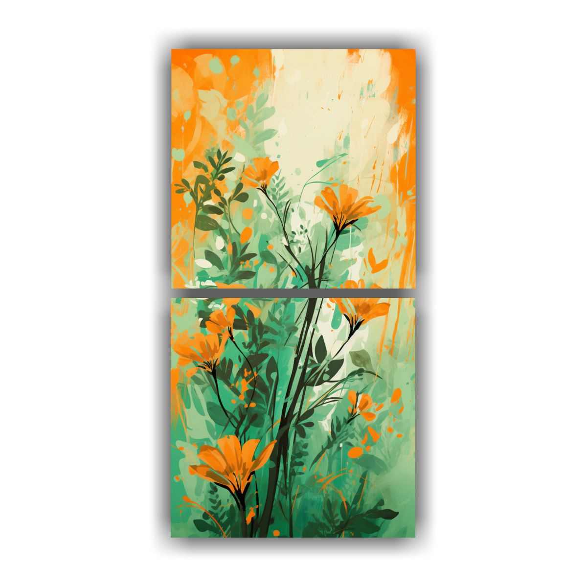 GENERICO - Pinturas De Pared De Equilibrio Cálido En Verde 50x100 Cm