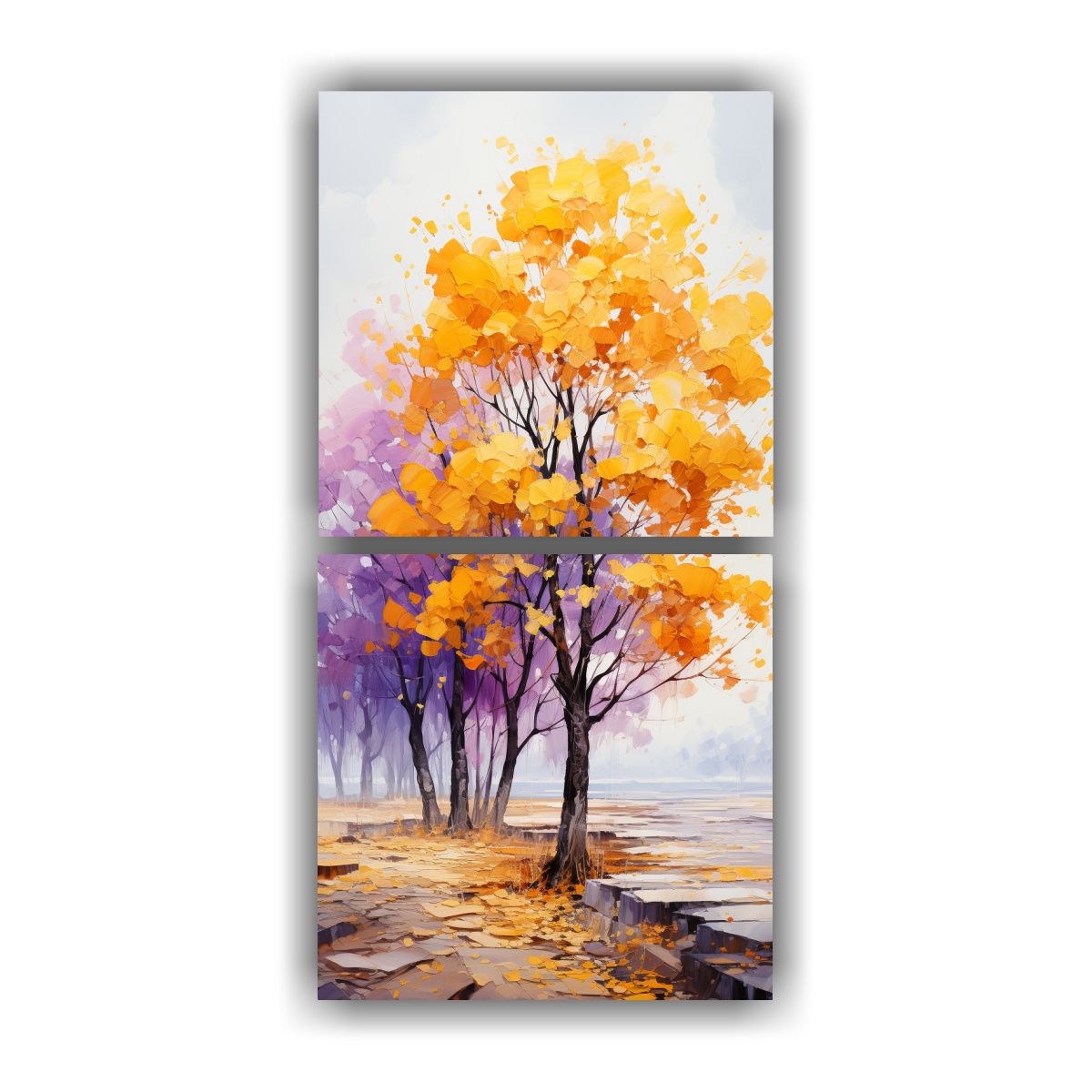 GENERICO - Artes De Pared Impreso Elegante Con Árbol 40x80 Cm