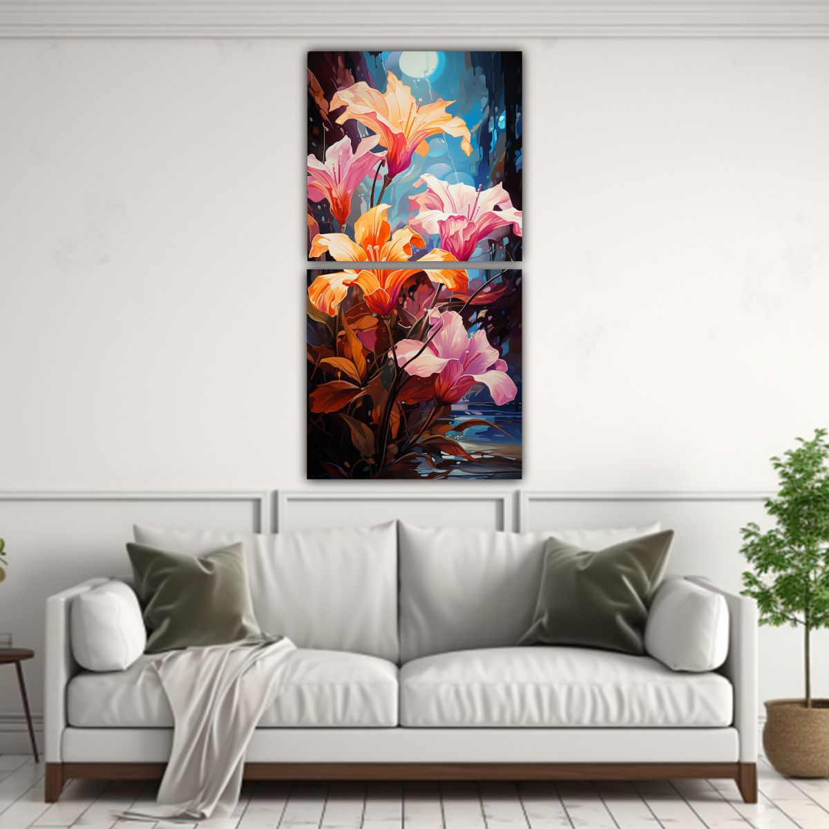 GENERICO - Pintura De Pared Tema Exposición Árbol De 20x40 Cm