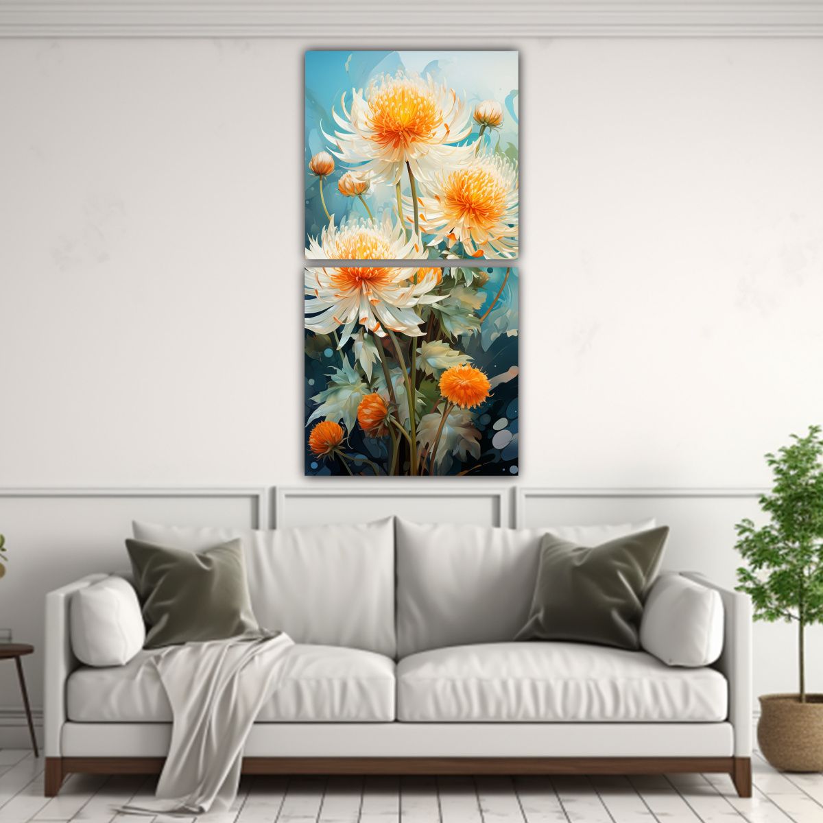 GENERICO - Pinturas Modernas Para Sala Con Composiciones En 50x100 Cm