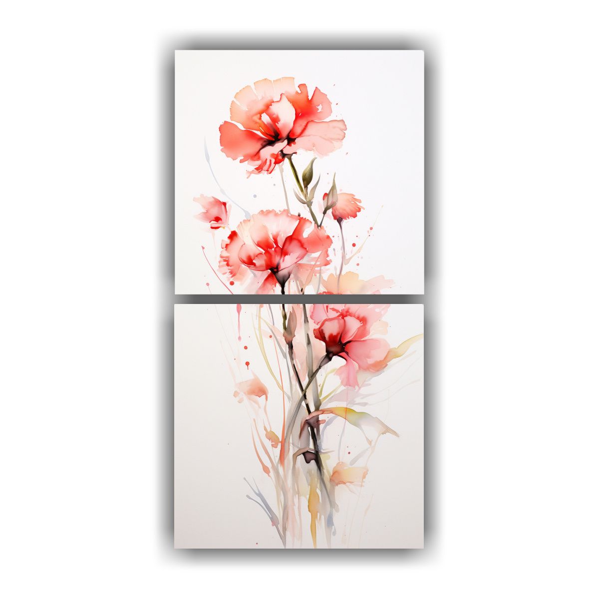 GENERICO - Pinturas Abstractas De Flores Amarillas Y Negras 50x100 Cm