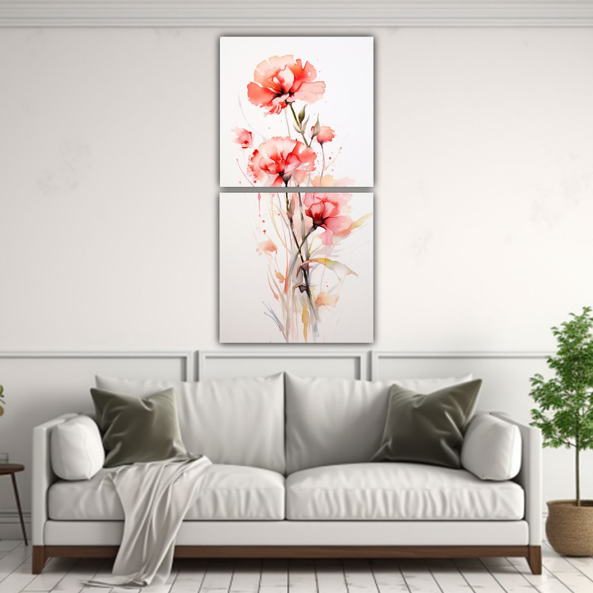 GENERICO - Pinturas Abstractas De Flores Amarillas Y Negras 50x100 Cm