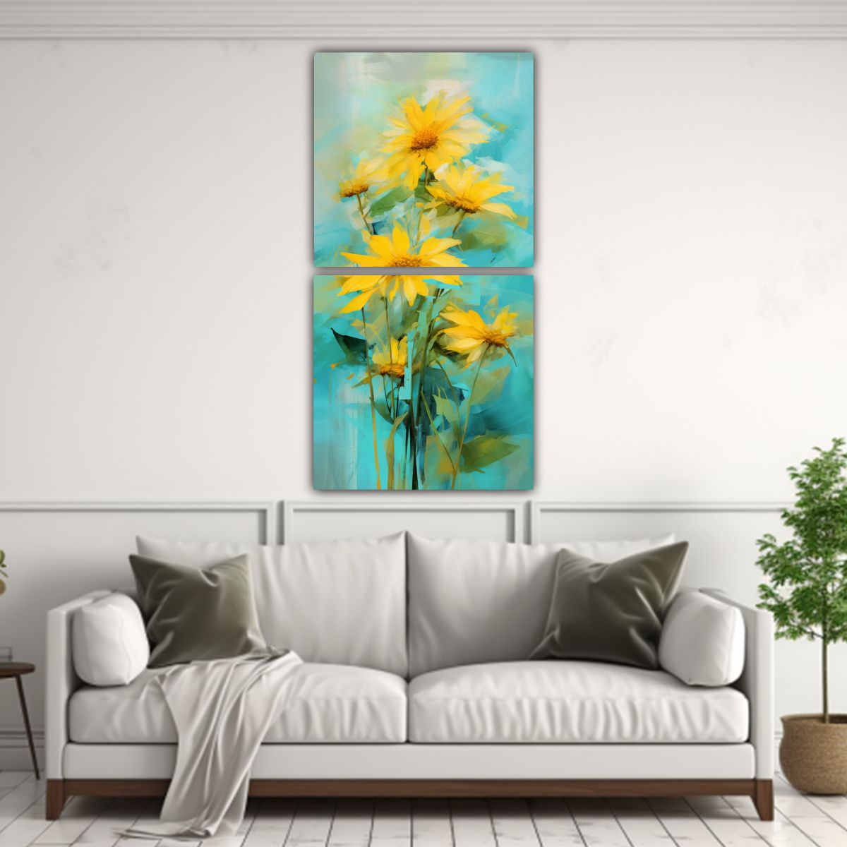 GENERICO - Pinturas De Decoración En Lienzo Inspiradas En 20x40 Cm