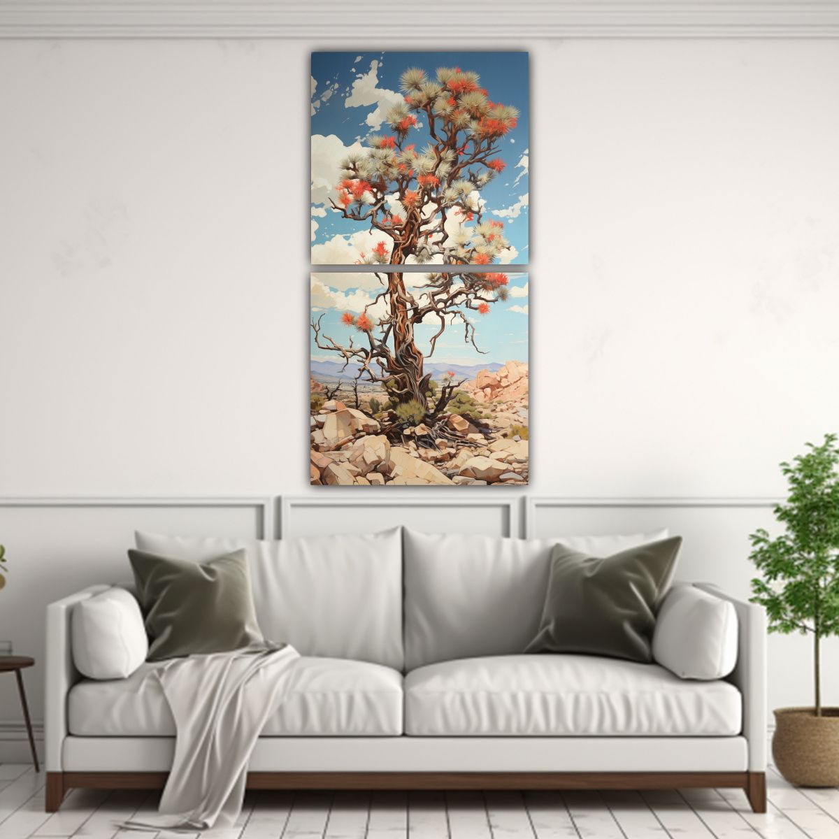 GENERICO - Lienzos Expresión Calma Set 2 Pinturas 30x60 Cm