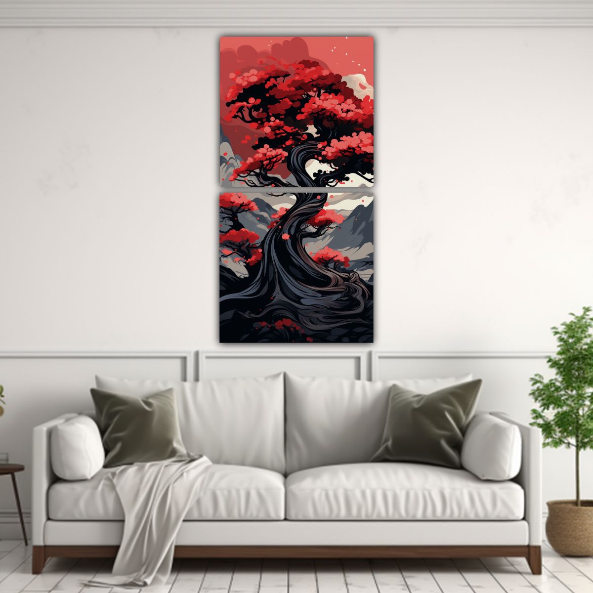 GENERICO - Pinturas Decorativas Intensidad Creativa De Dos 50x100 Cm